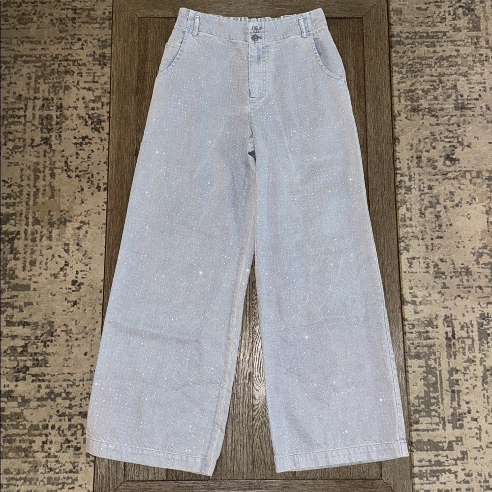 Young Fabulous & Broke Ryker Rhinestone Studded Wide Leg Pants